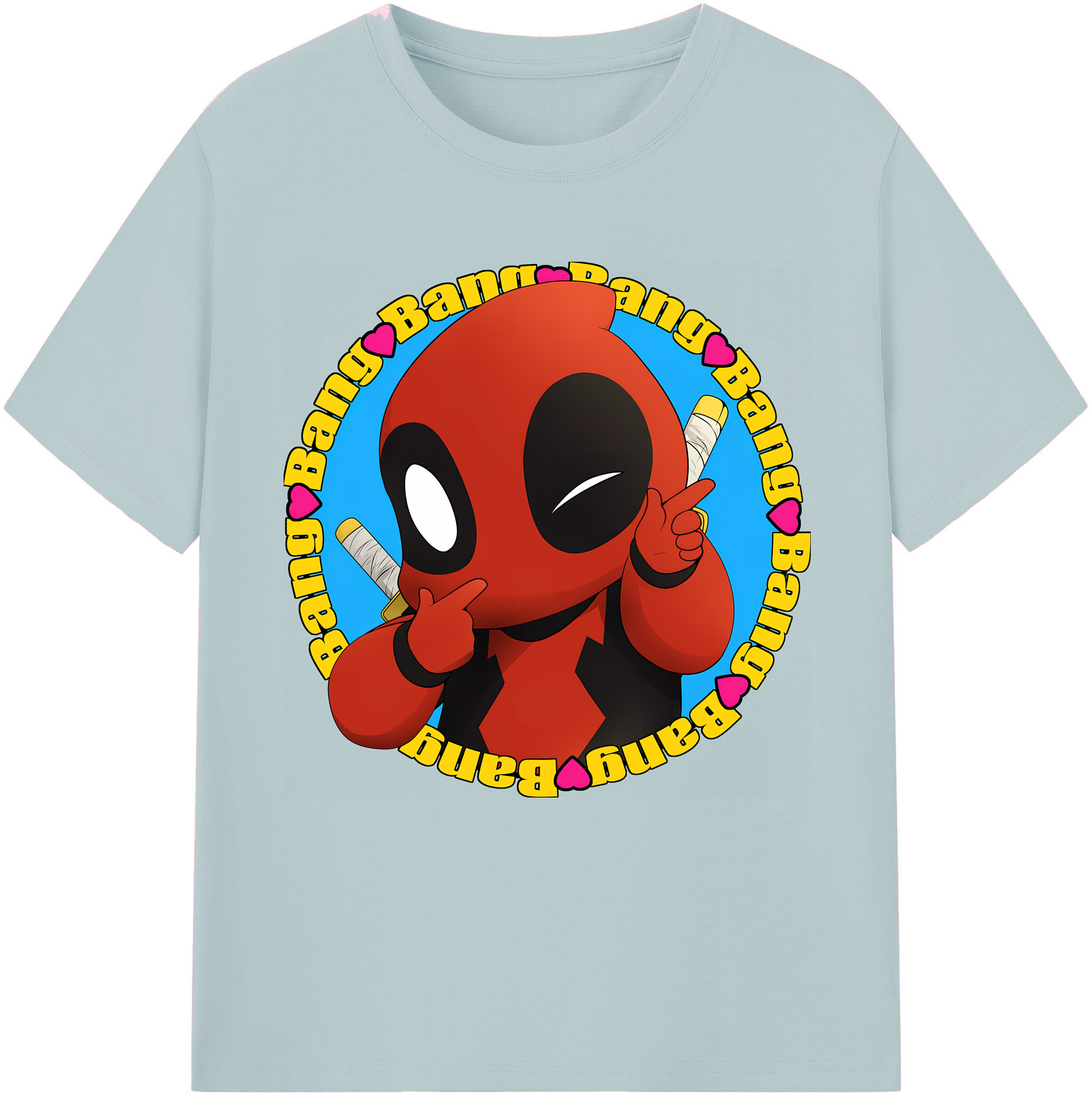 （画像用） Deadpool デッドプール 綿100％半袖Tシャツ（フロントプリント）